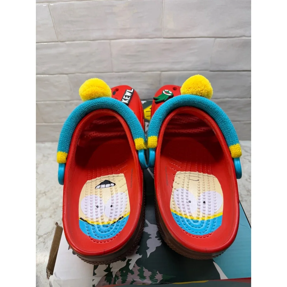 Crocs South Park Eric Cartman Classic Clogs Red Blue Yellow M8 W10, NEW